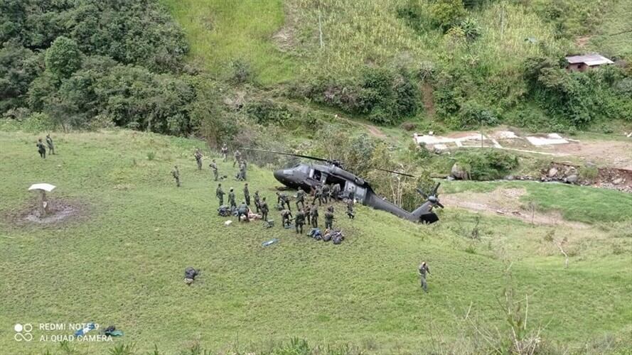 Accidente Helicóptero . Foto: Cortesía