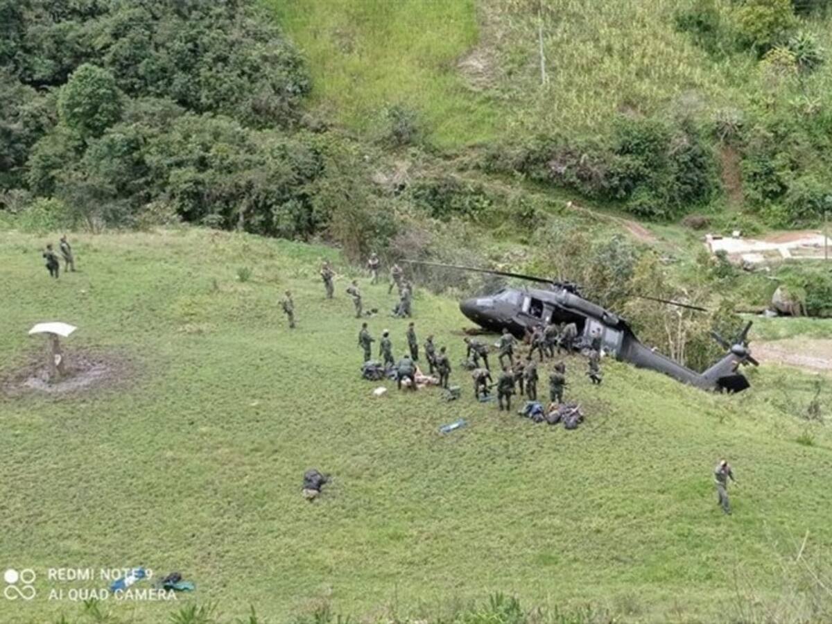 Helicóptero de la Policía se accidentó en las montañas de Ituango, Antioquia