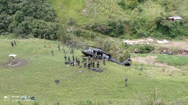 Accidente Helicóptero . Foto: Cortesía