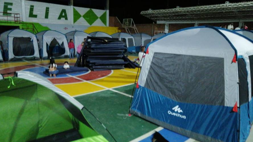 Las víctimas están llegando a la cabecera municipal de Argelia. Crédito: Alcaldía de Argelia