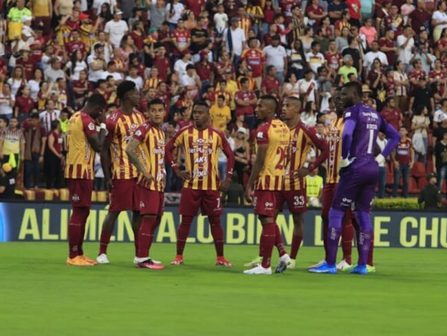 Jugadores del Deportes Tolima. Foto: Colprensa Jorge Cuellar