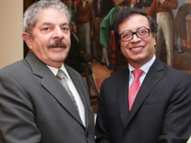 Alcalde Gustavo Petro y expresidente de Brasil, Luiz Inácio Lula da Silva. Foto: El Tiempo.