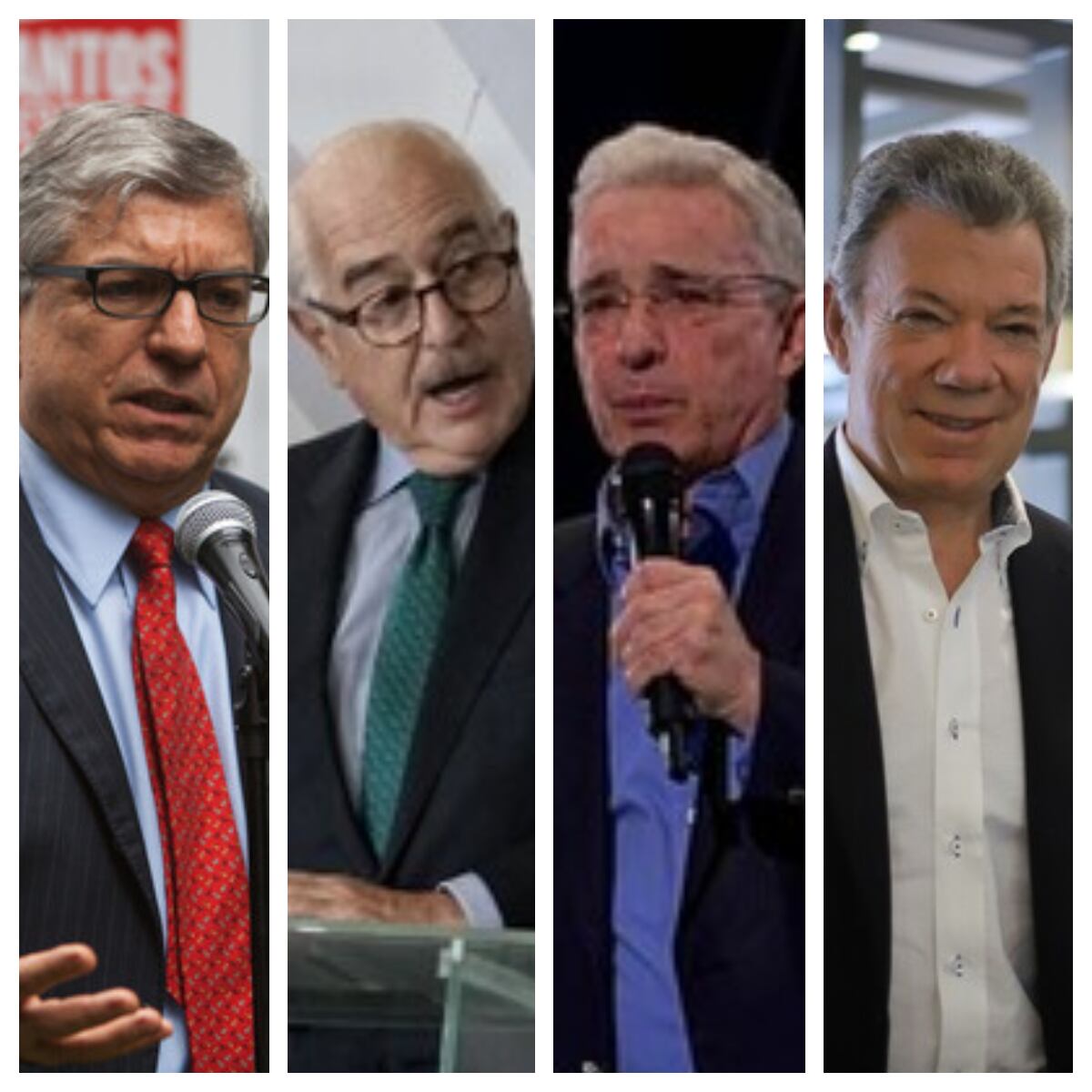 César Gaviria, Andrés Pastrana, Álvaro Uribe y Juan Manuel Santos. Foto: Colprensa.