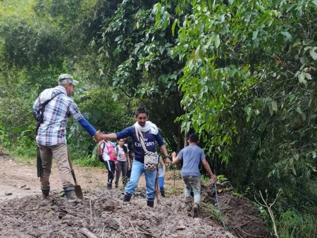 Estado de las vías en Palmor. Foto: Cortesía Oseas Sánchez