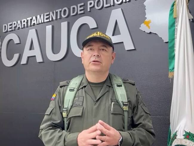 Coronel José Ricardo Archila, comandante encargado de la Policía Cauca. Crédito: Policía Cauca.