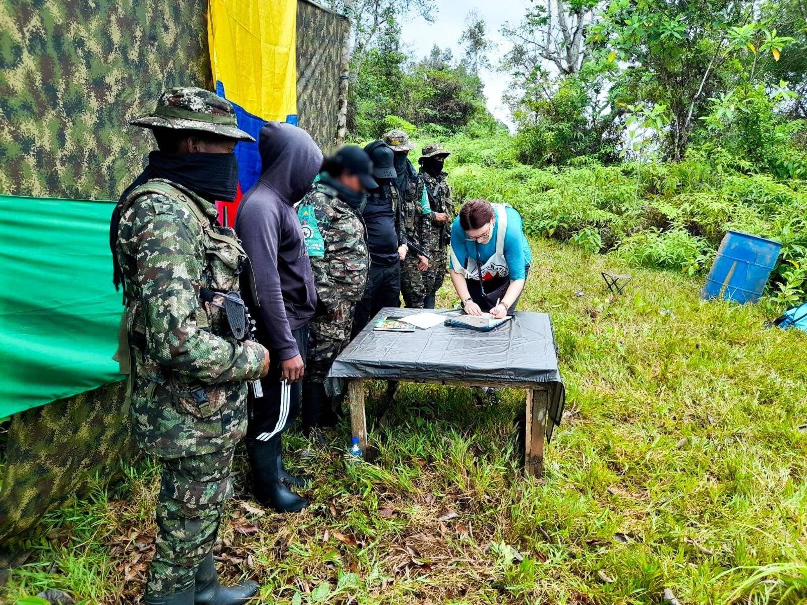 Clan del Golfo entregó un secuestrado a una delegación del CICR. Foto: CICR.