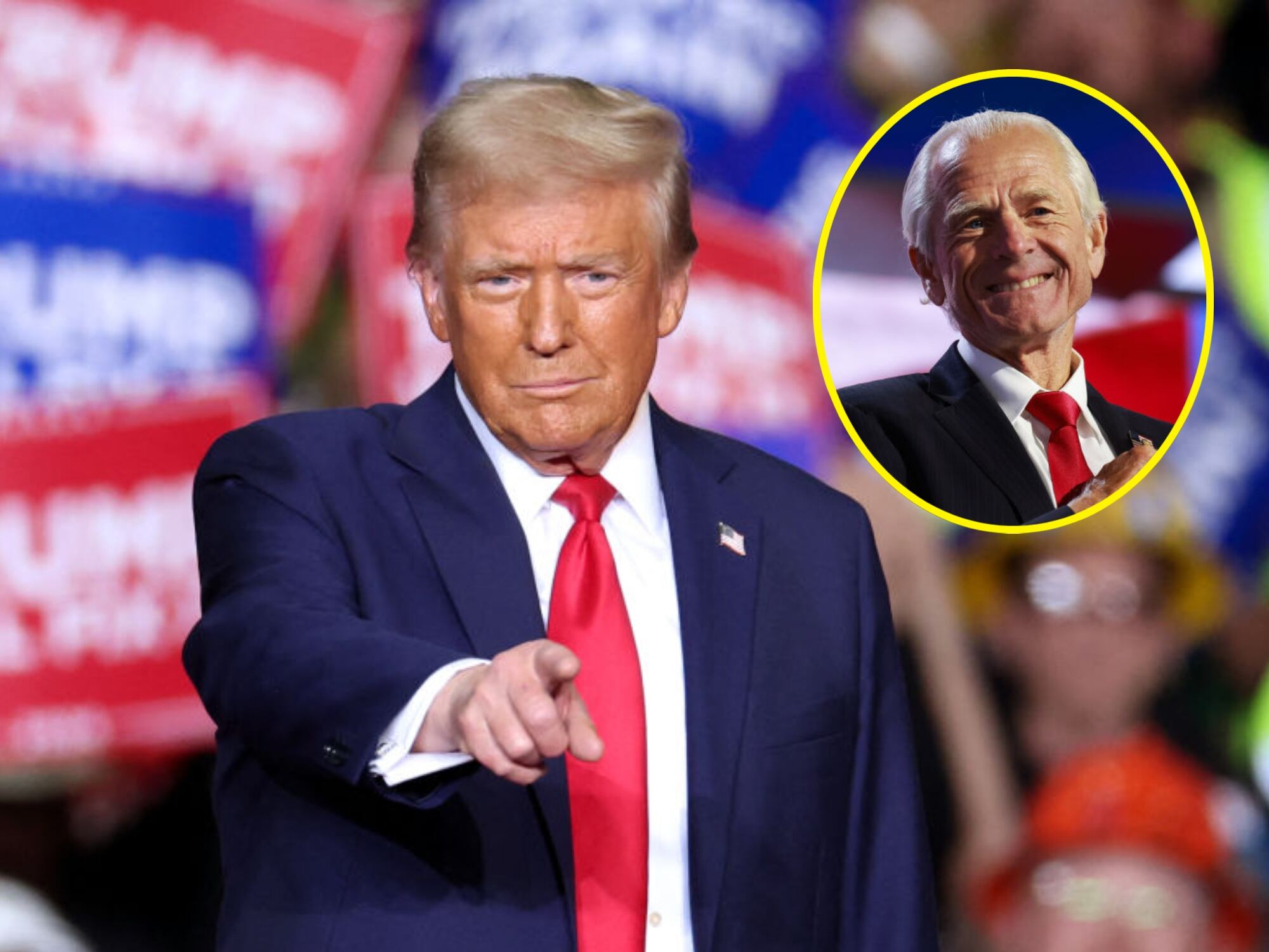 Donald Trump. I Foto: CHARLY TRIBALLEAU/AFP via Getty Images. Peter Navarro. I Foto: Joe Raedle/Getty Images.