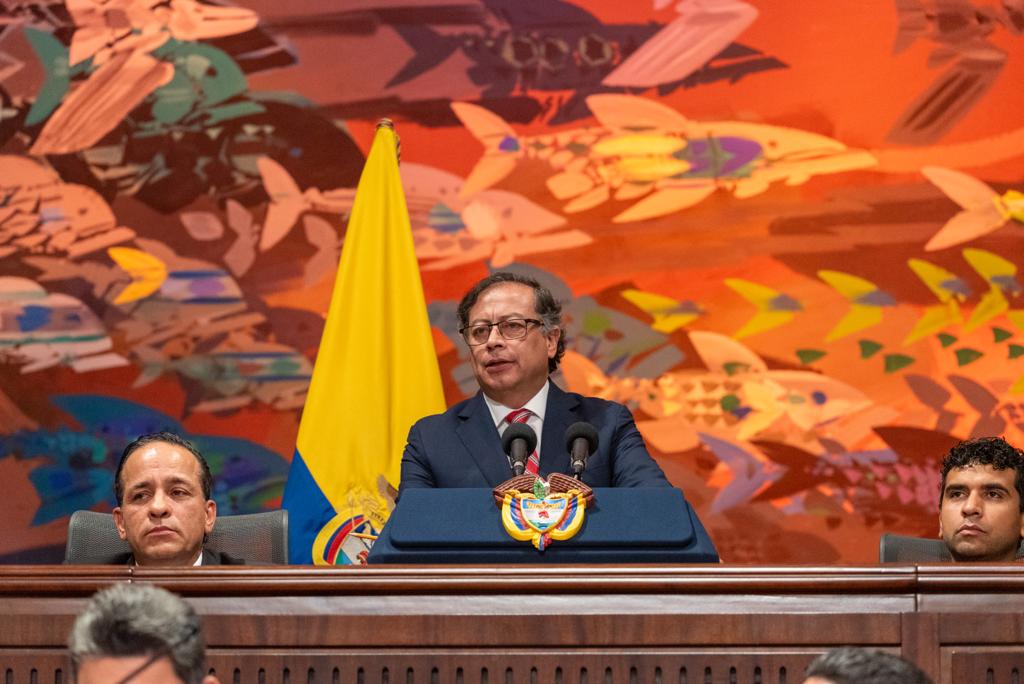 Gustavo Petro en la instalación del Congreso. 20 de julio de 2023. Foto: Presidencia.