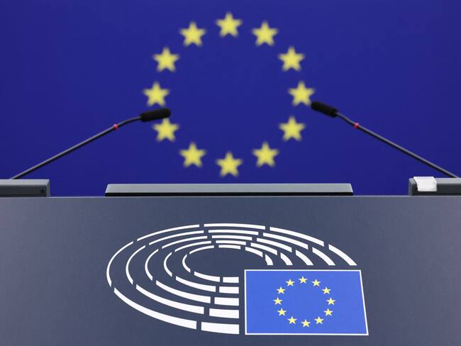 Logo Parlamento Europeo. Foto: FREDERICK FLORIN/AFP/Getty Images