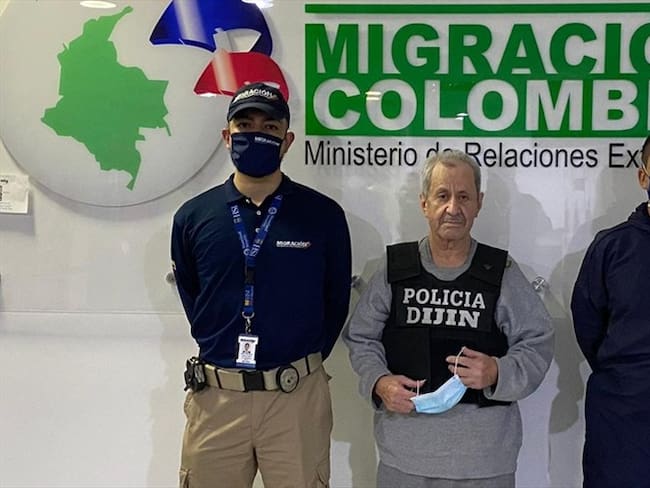 El exjefe paramilitar Hernán Giraldo Serna . Foto: Migración Colombia