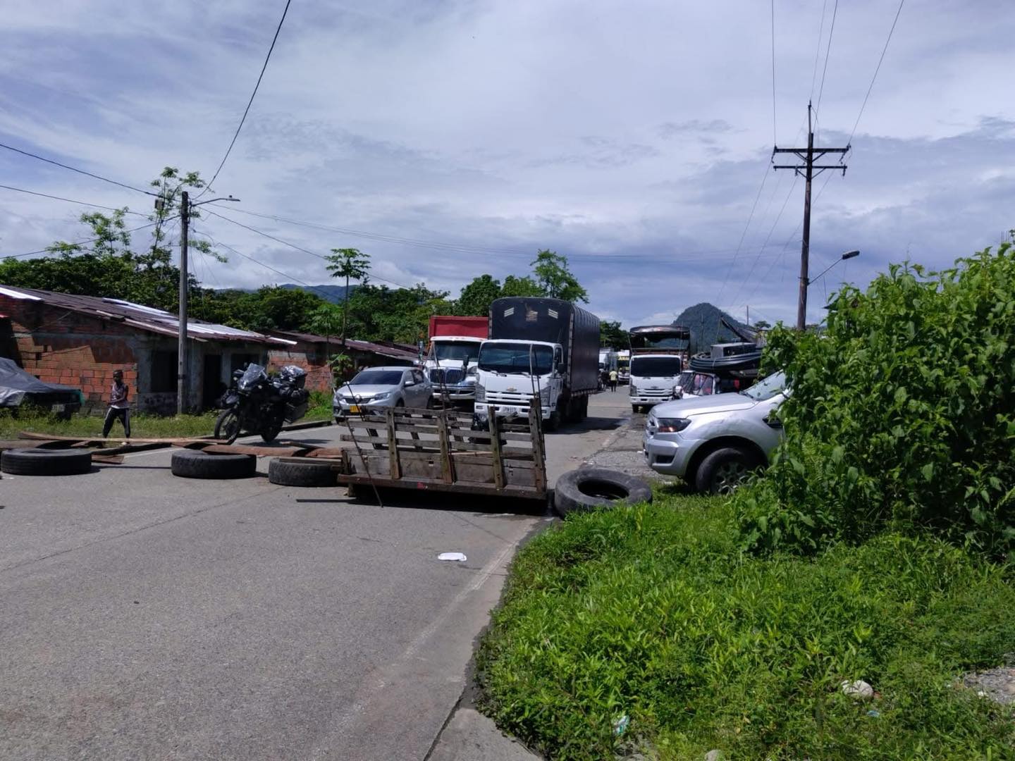 Cierre de la vía Panamericana. Foto: redes sociales