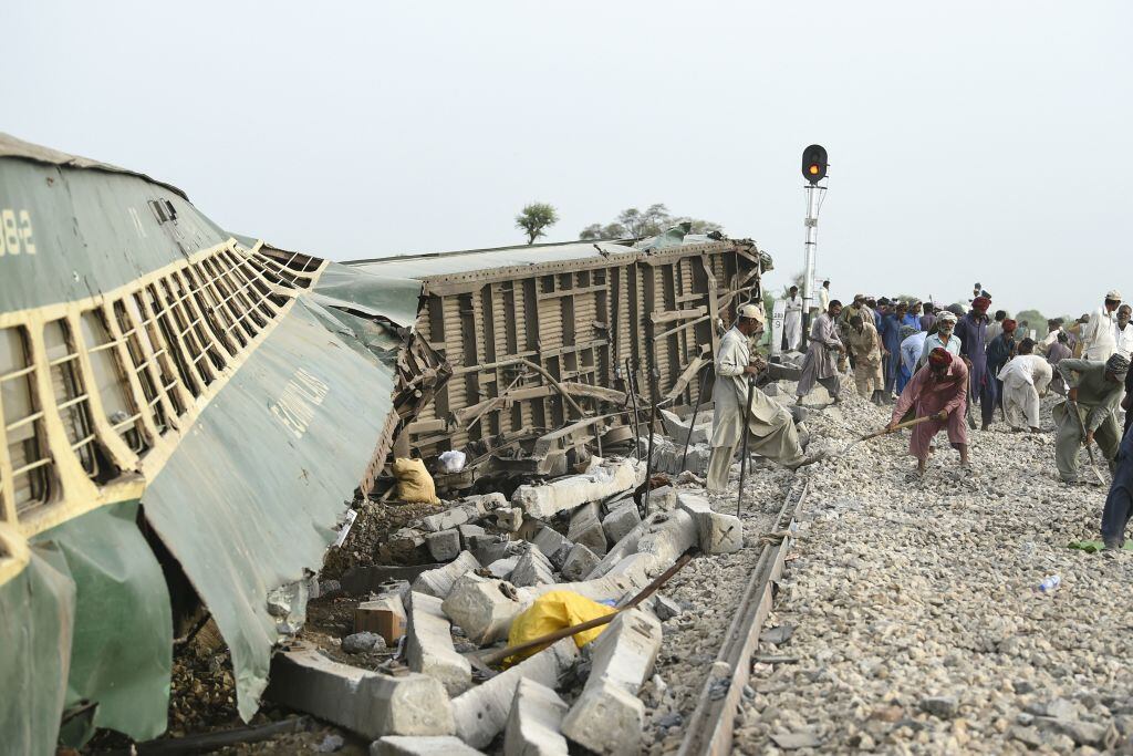 Descarrilamiento del Hazara Express. Foto: Getty Images.