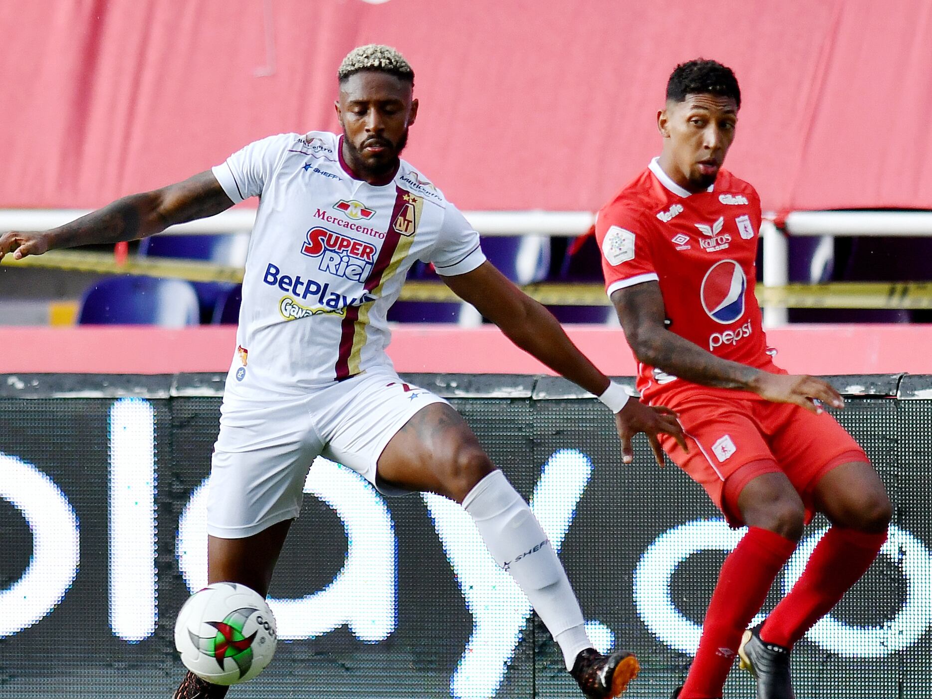 CALI. 18 de abril de 2021. América de Cali ganó 2-0 al Deportes Tolima en el estadio Pascual Guerrero, en juego válido por la fecha 19 de la Liga BetPlay 2021. (Cortesía Dimayor)