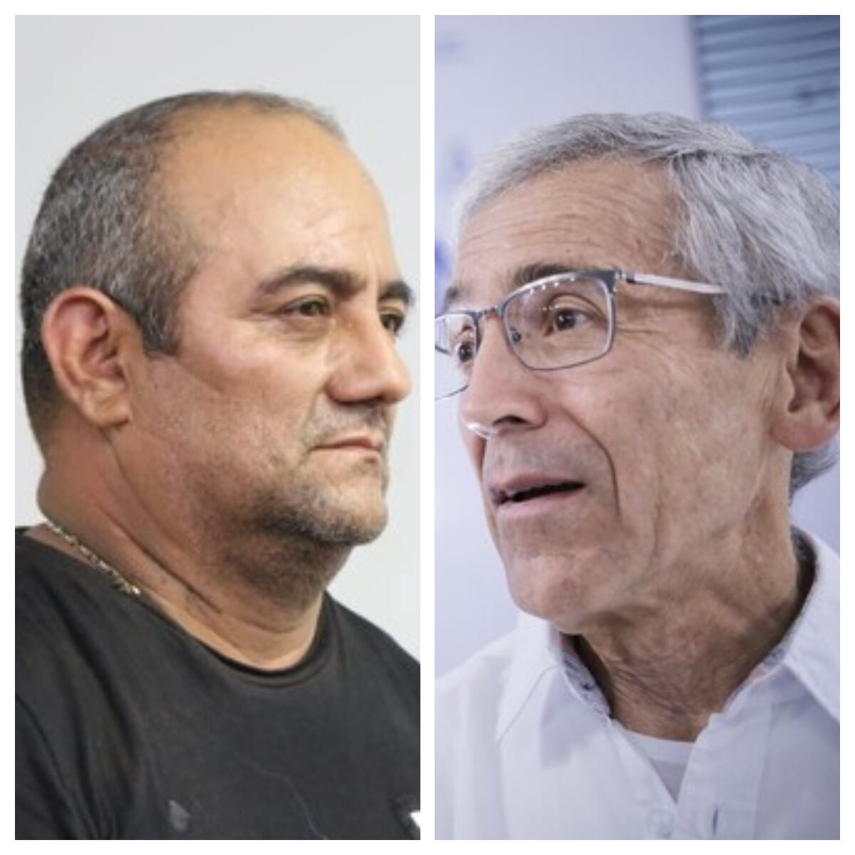 Alias 'Otoniel' y padre Francisco de Roux. Foto: Colprensa