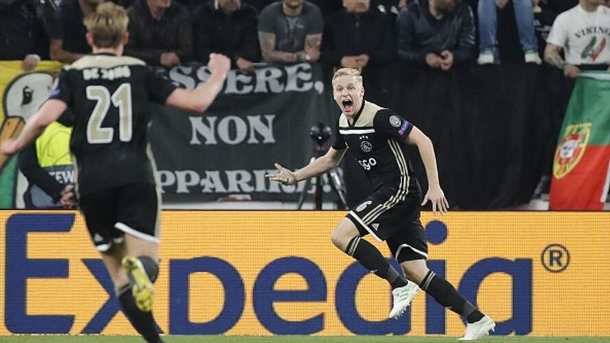 Ajax derrota por 2-1 a la Juventus y se mete en semifinales de Champions. Foto: Getty Images