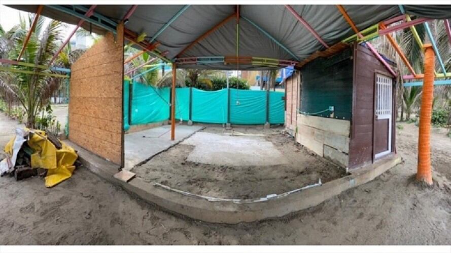 Construcción ilegal en playas de Cartagena. Foto: W Radio.