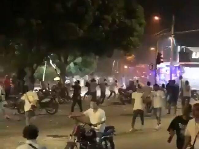 Pelea entre jóvenes en Mamatoco/ Cortesía