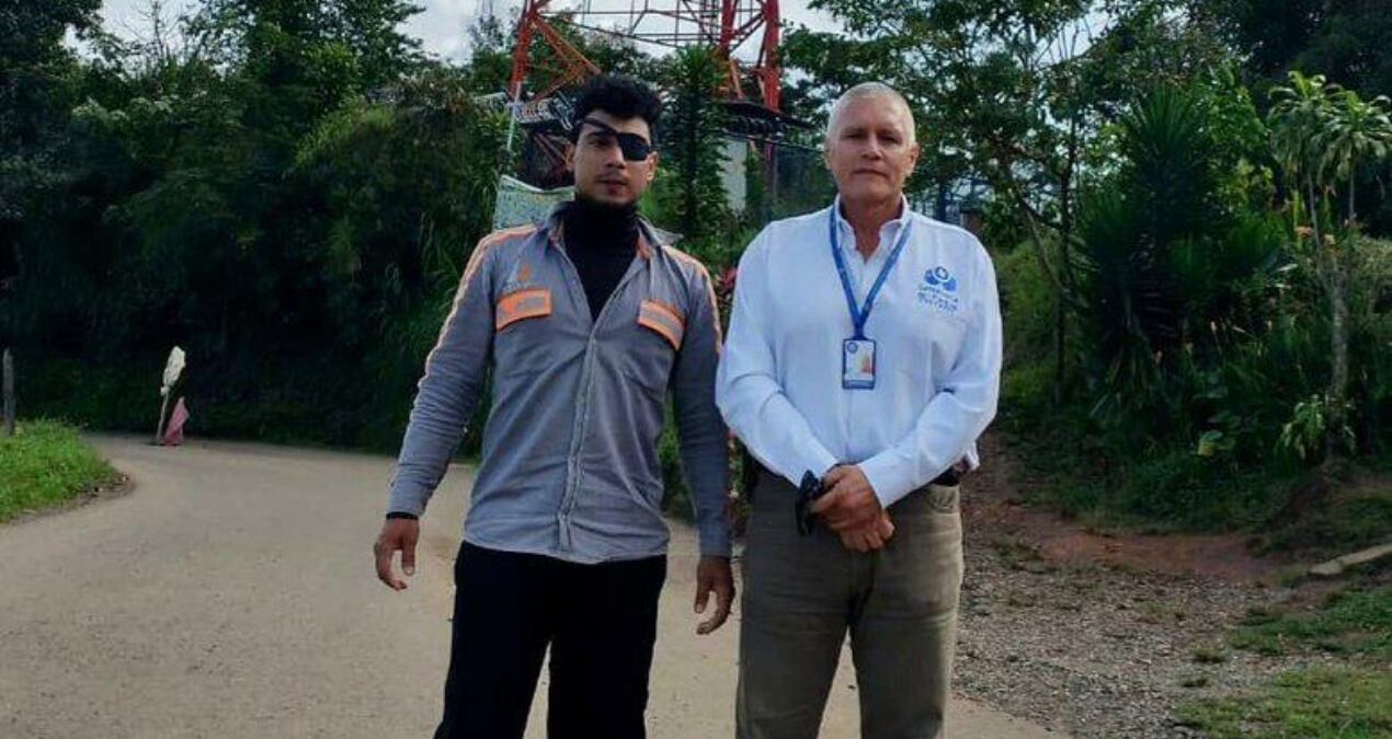 Camilo Marín González, contratista de la empresa de energía Celsia, fue liberado. Foto: Defensoría del Pueblo.
