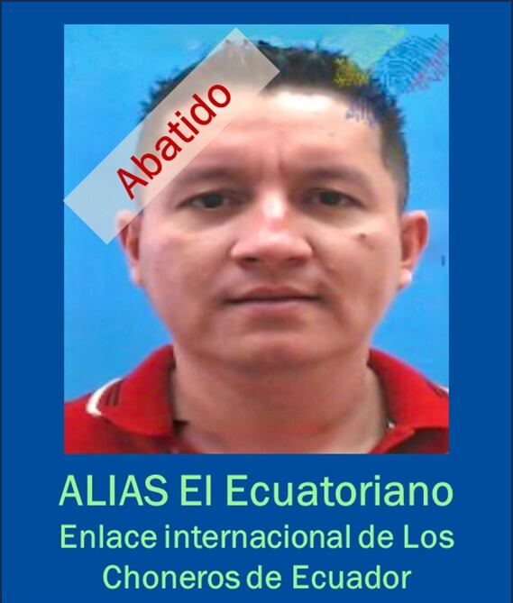 Jortman Robinson Suárez, conocido como alias ‘El Ecuatoriano’, fue abatido en Antioquia. Foto: Policía