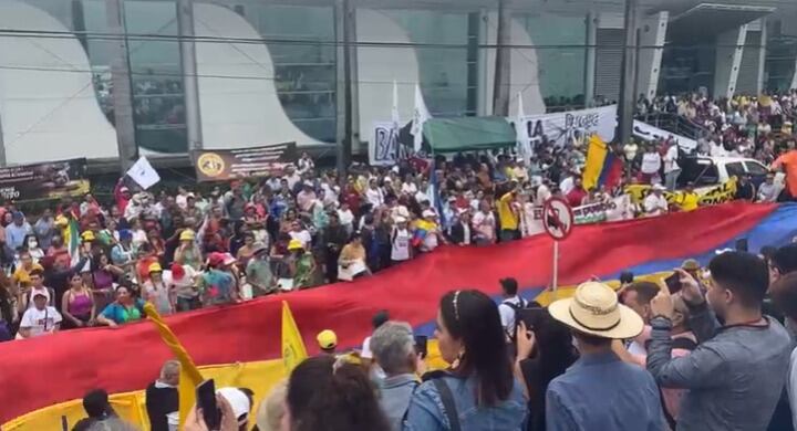Con normalidad terminó manifestación en Bucaramanga. Foto: W Radio