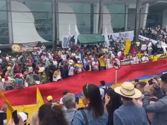 Con normalidad terminó manifestación en Bucaramanga. Foto: W Radio