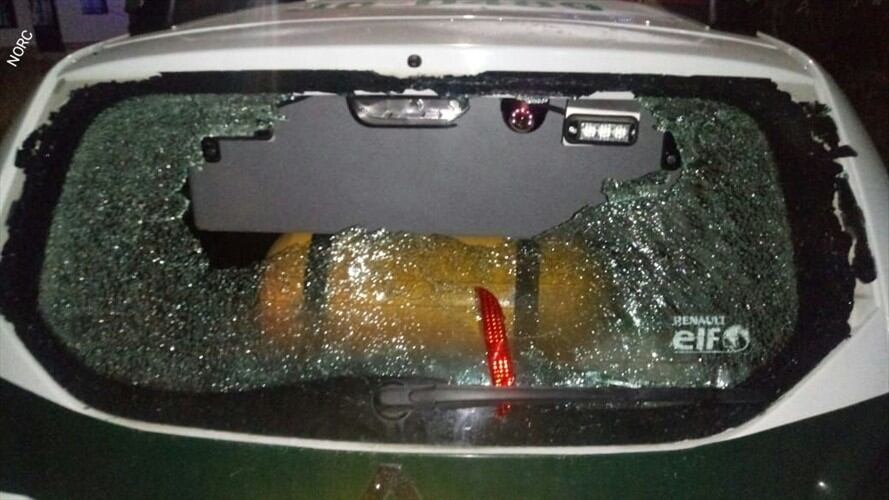 En medio de las reacción, los policías hicieron a los atacantes, dos hombres de nacionalidad venezolana. Foto: Cortesía Eduardo Urquijo