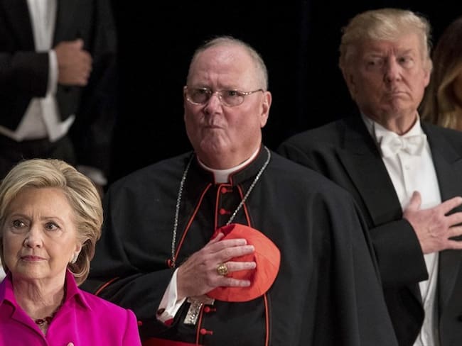 Hillary Clinton y Donald Trump en una cena benéfica. Foto: Associated Press - AP