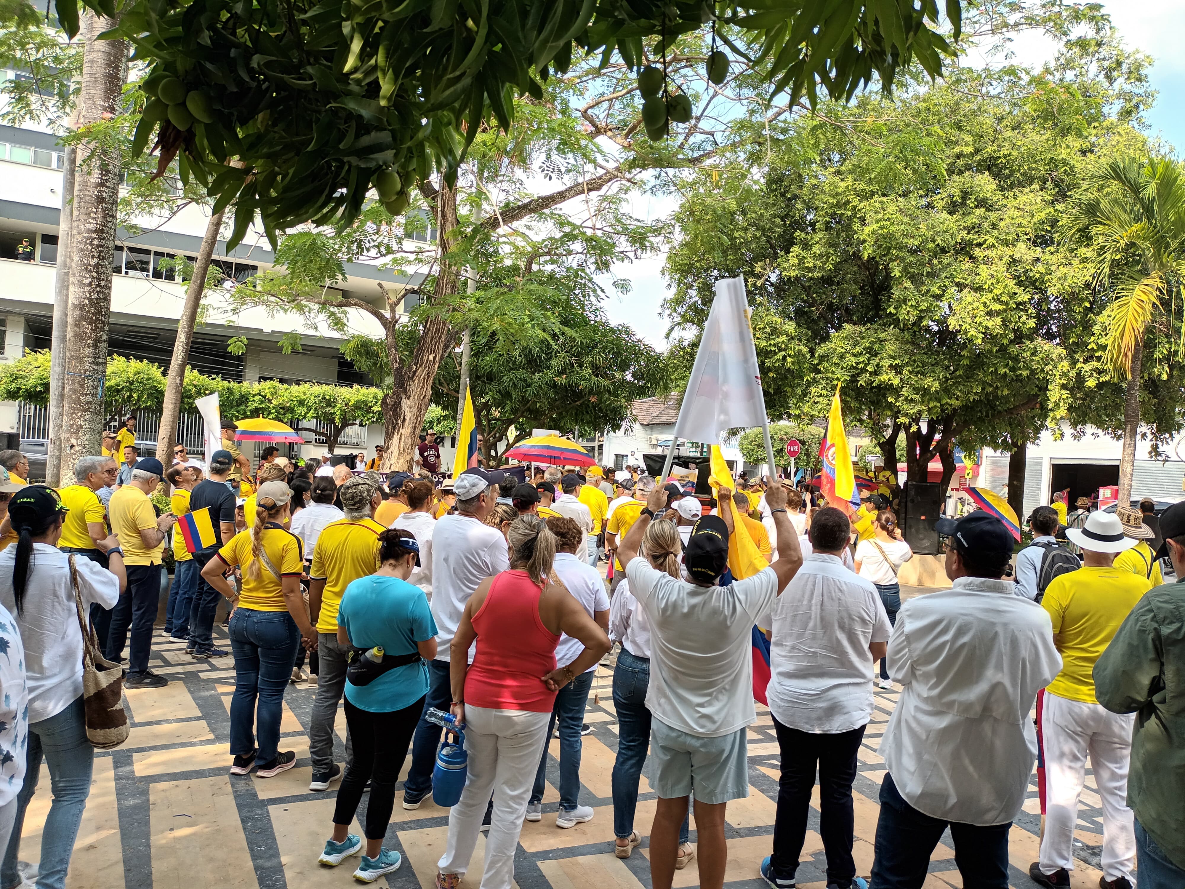 Jornada de protesta transcurrió con normalidad en Montería. Foto: La W.