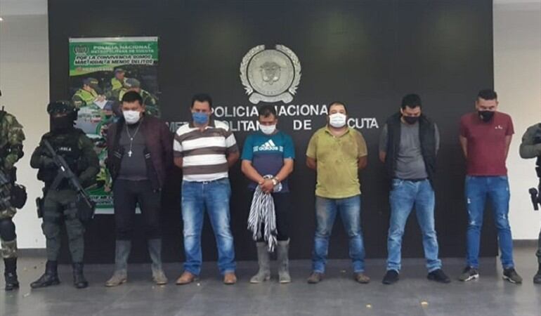 Capturados seis integrantes del ELN en Norte de Santander. Foto: Cortesía