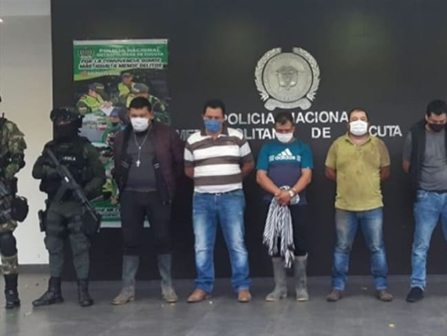 Capturados seis integrantes del ELN en Norte de Santander. Foto: Cortesía
