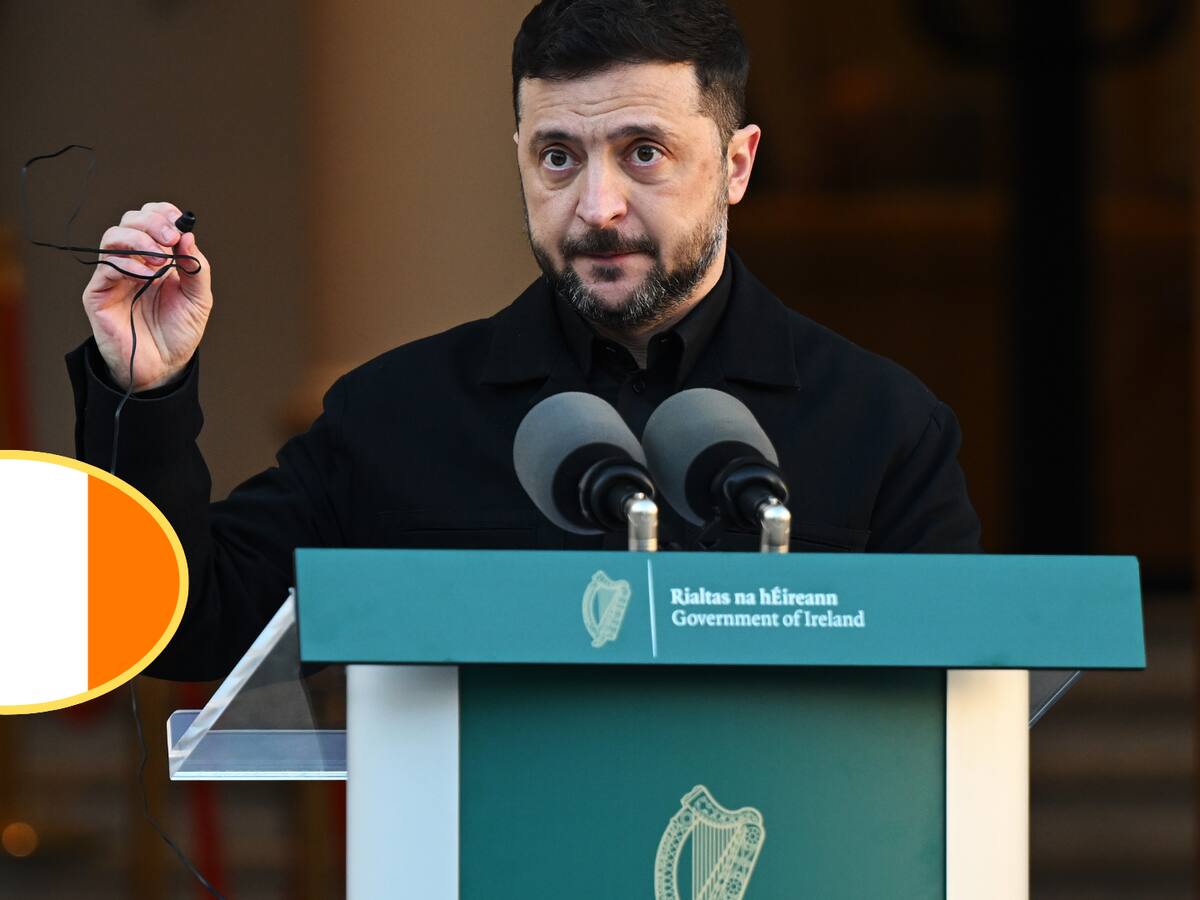 Policía de Irlanda informó que investiga incidente con drones a la llegada de Zelenski a Dublín