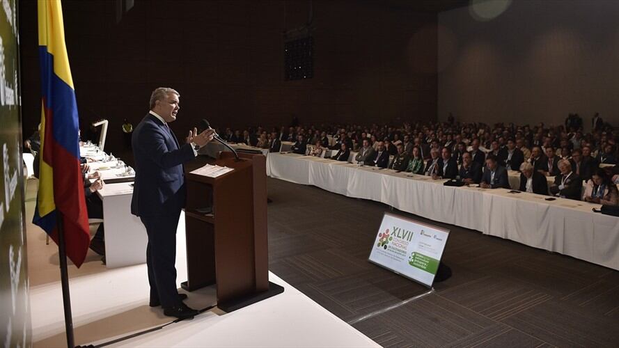 El presidente Iván Duque desestimó las declaraciones del gerente del Banco de la República, Juan José Echavarría, quien aseguró que en el país hay un estancamiento económico. Foto: Presidencia