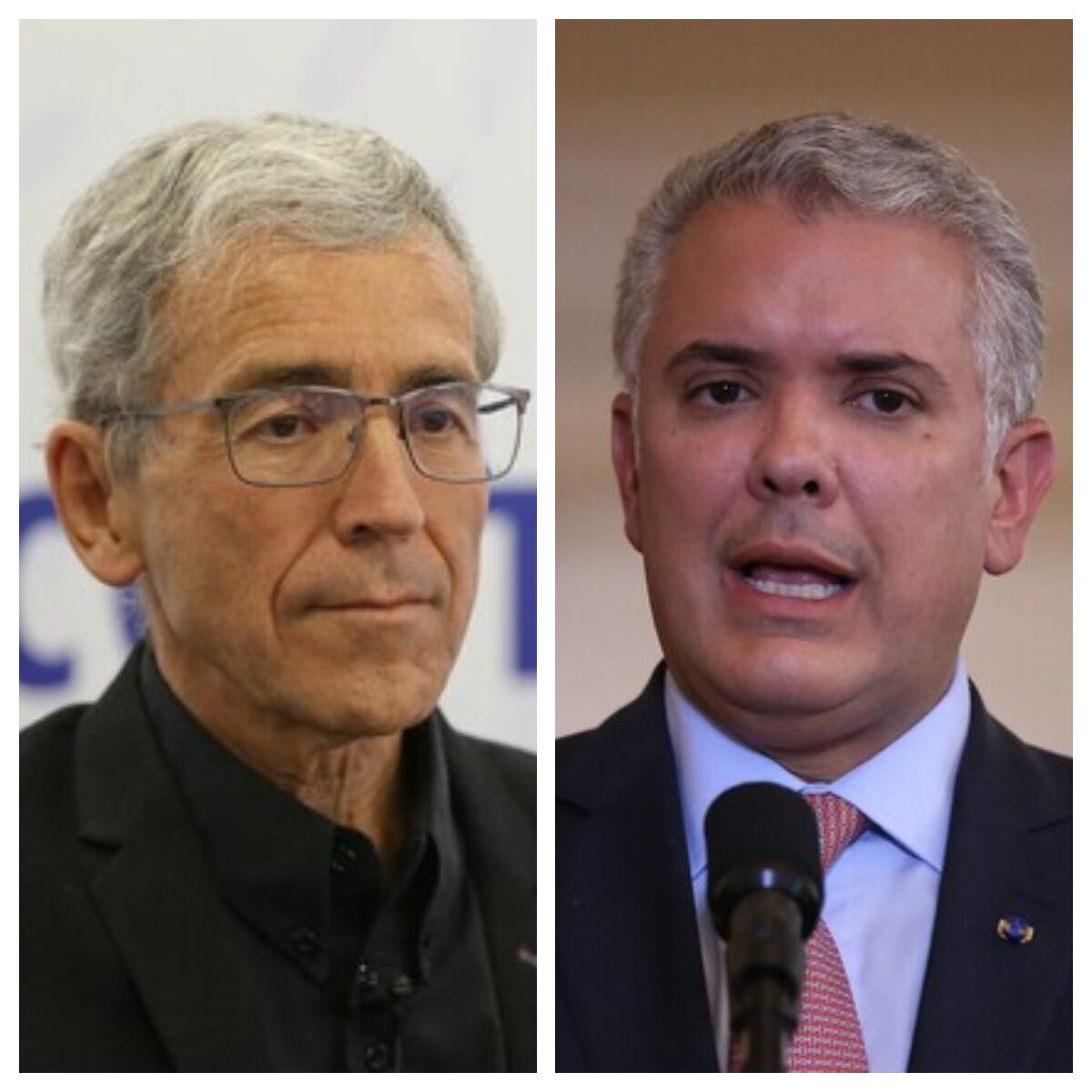 Francisco de Roux e Iván Duque. Foto: Colprensa