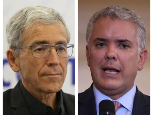 Francisco de Roux e Iván Duque. Foto: Colprensa