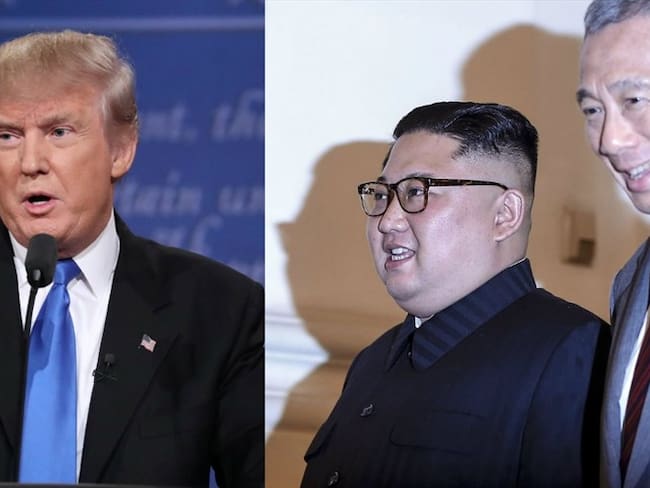 Donald Trump llegó a Singapur para participar este martes en una histórica cumbre con el líder norcoreano, Kim Jong-un. Foto: Agencia EFE
