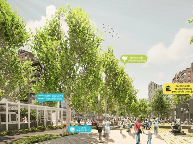 Corredor Verde que propone Claudia López. Foto: Alcaldía de Bogotá