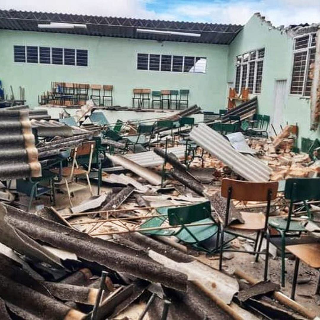 Los hechos se registraron en la institución educativa del corregimiento de Cuatro Esquinas. Crédito: Red de Apoyo Cauca.