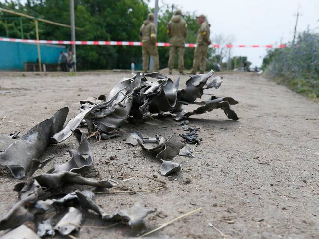 Restos de un cohete en Odesa, Ucrania (Photo by STR/NurPhoto via Getty Images)