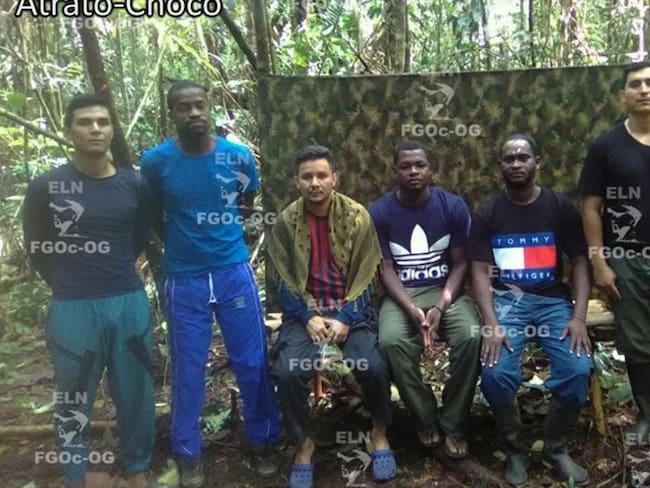 Revelan fotos de supervivencia de seis secuestrados por el ELN en Chocó. Foto: ELN