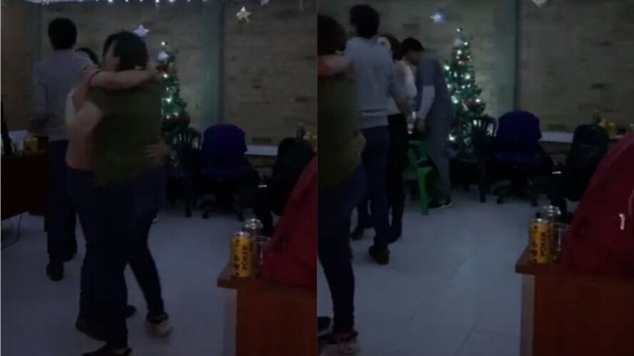 Fiesta realizada el diciembre pasado en las instalaciones del hospital Santa Clara. Foto: Captura de pantalla de video