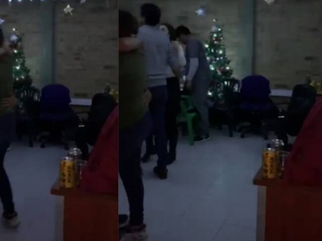 Fiesta realizada el diciembre pasado en las instalaciones del hospital Santa Clara. Foto: Captura de pantalla de video
