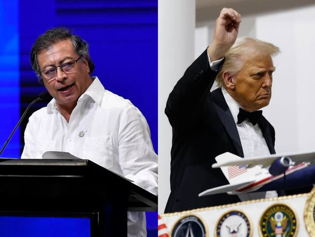El presidente de Colombia, Gustavo Petro (Gabriel Aponte/Getty Images), y el presidente de Estados Unidos, Donald Trump (Anna Moneymaker/Getty Images)