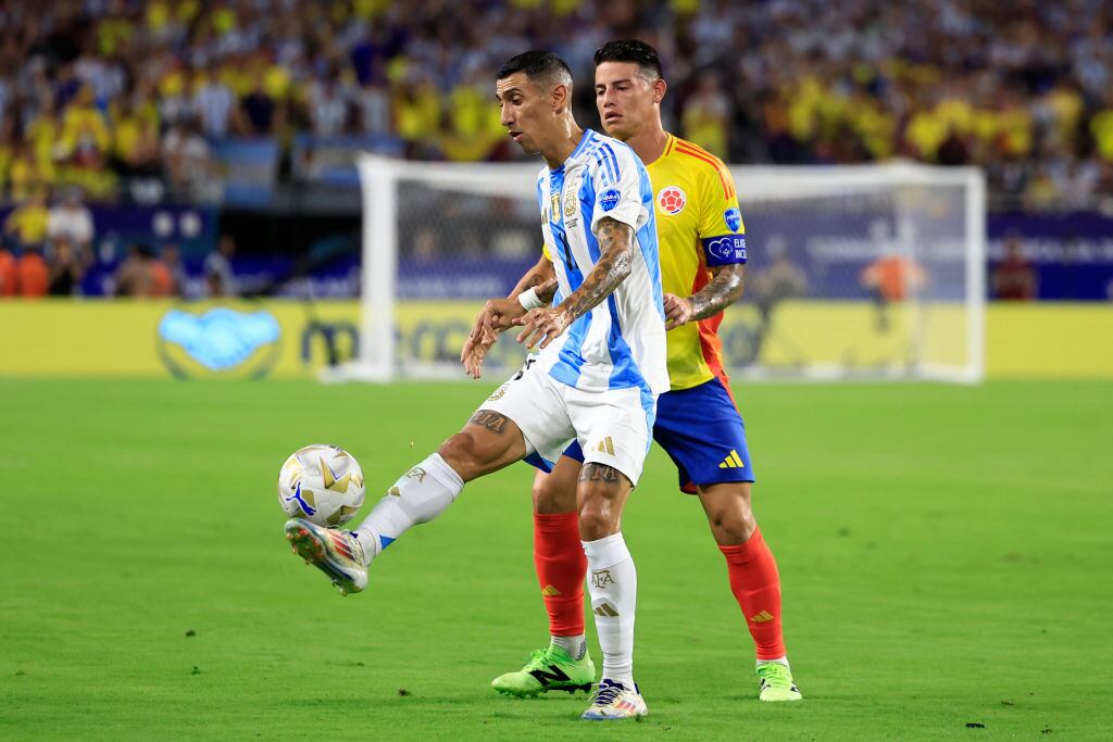 Ángel Di María y James Rodríguez. (Photo by Buda Mendes/Getty Images)