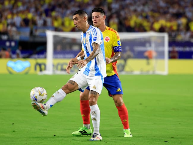 Ángel Di María y James Rodríguez. (Photo by Buda Mendes/Getty Images)