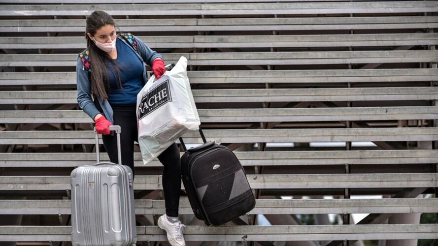 Un grupo de venezolanas protestó en la Alcaldía de Santa Marta pera pedir ayuda.. Foto: Getty Images