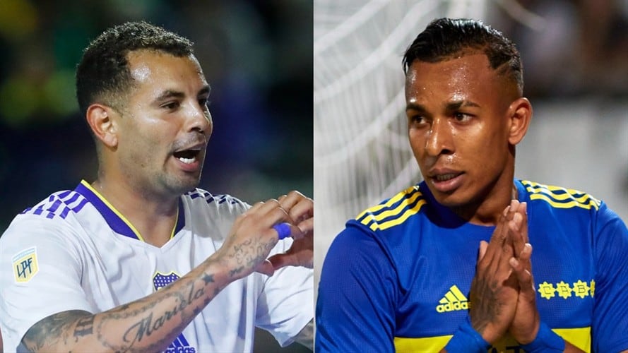Jugadores colombianos Edwin Cardona y Sebastián Villa anotaron gol con Boca Juniors ante Aldosivi. Foto: Marcos Brindicci/Getty Images - Alexis Lloret/Getty Images