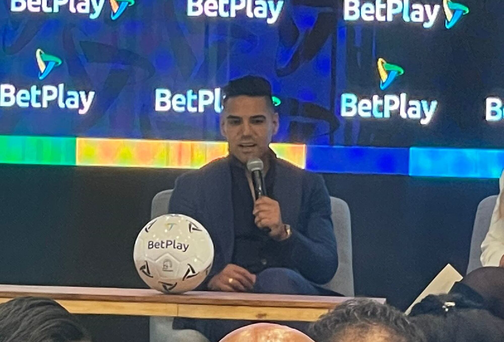 Radamel Falcao durante el concersatorio llamado ‘Una tarde con el Tigre’. 8 de junio de 2023. Foto: W Radio.