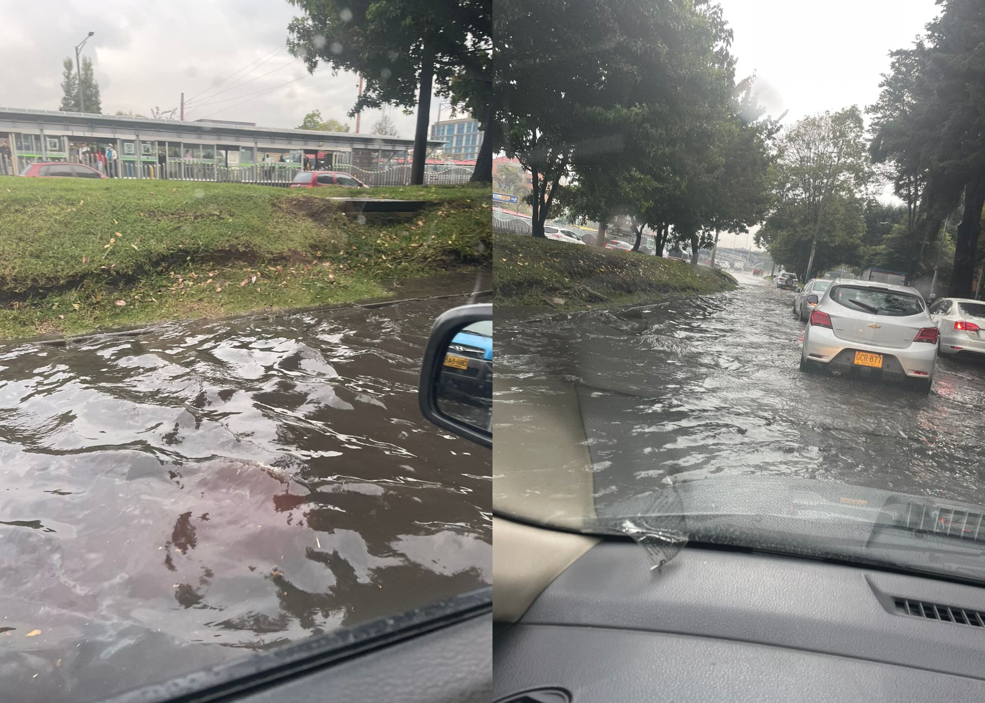 Fuertes lluvias en Bogotá. Foto: W Radio.