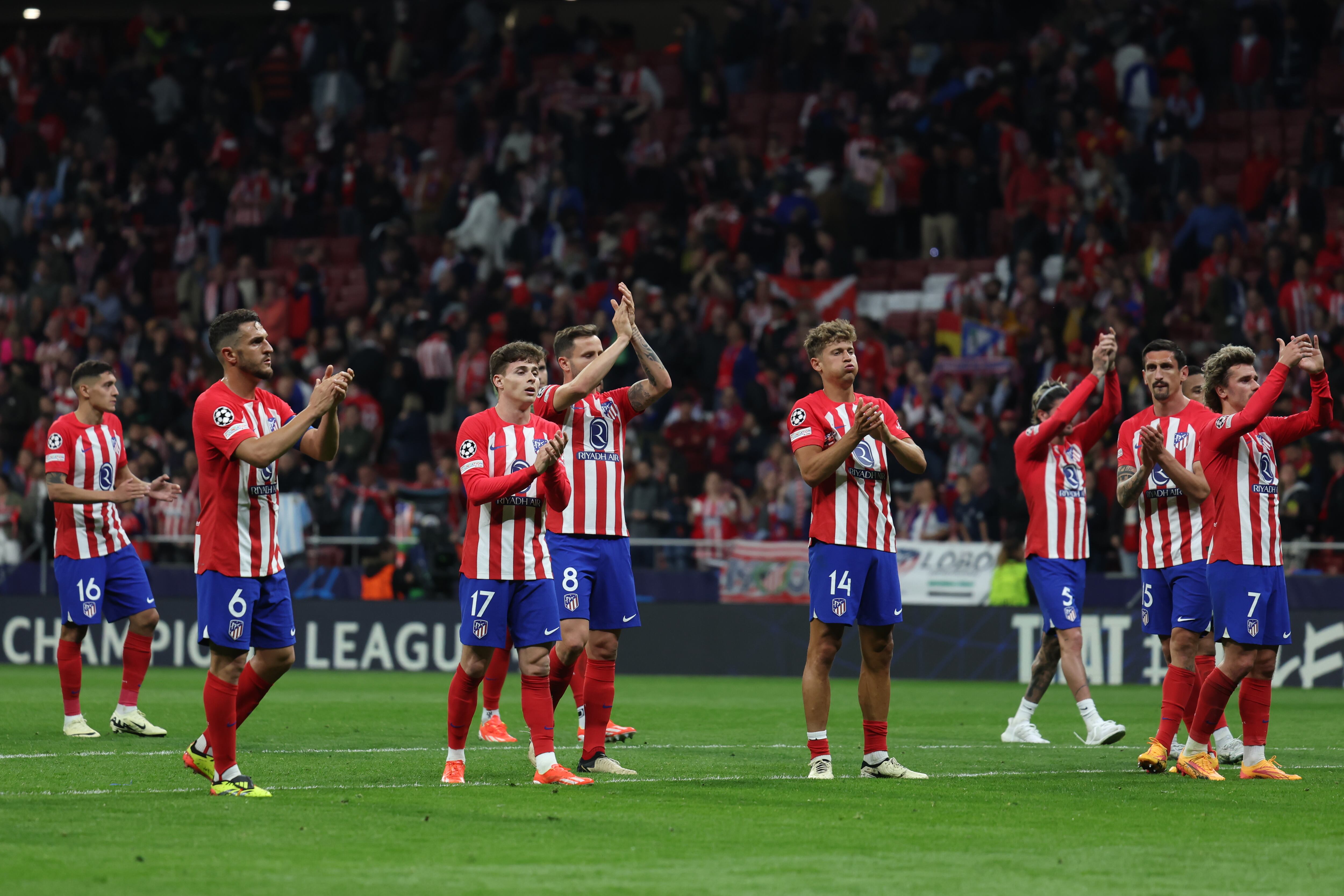 Jugadores del Atlético de Madrid. Foto: EFE / Kiko Huesca.