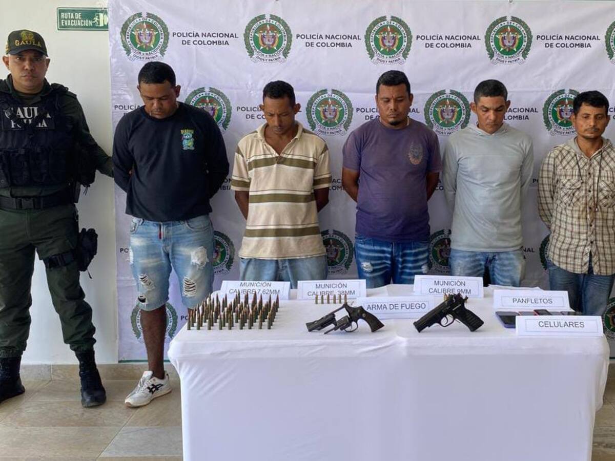 Capturados 5 presuntos integrantes del Clan del Golfo en Santa Marta
